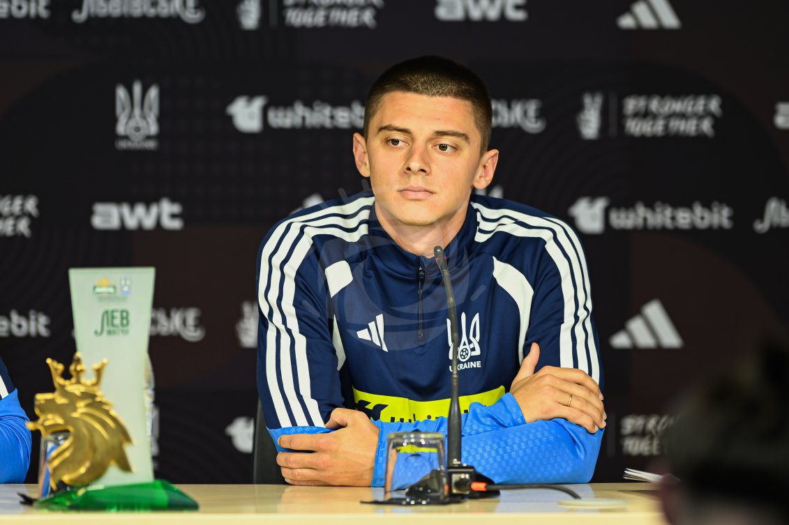 Piłka Nożna: Konferencja prasowa reprezentacji Ukrainy. - Agencja Fotograficzna